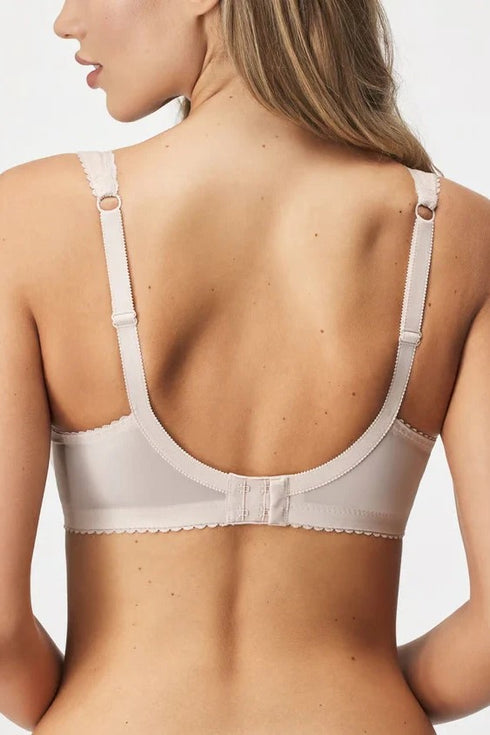 EuroBra Balconette Padded Underwire Bra With Wide Comfortable Straps